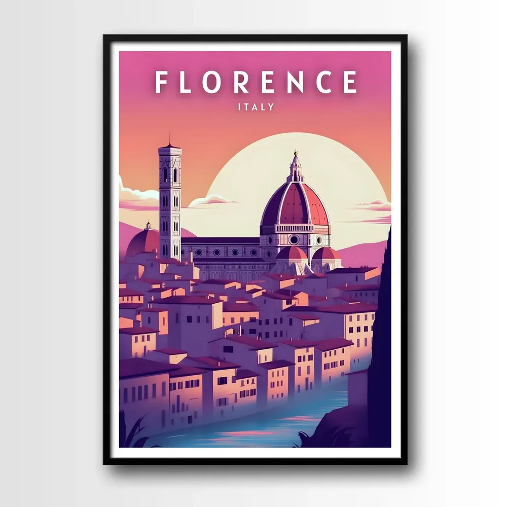 Florence Italy Travel Art Poster