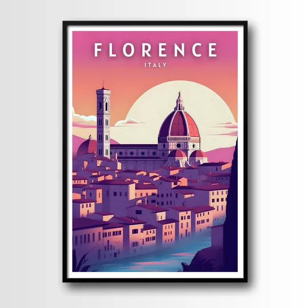 Florence Italy Travel Art Poster