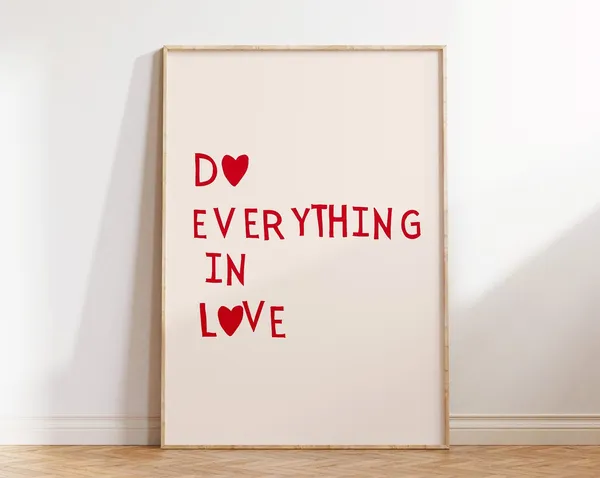 Do Everything In Love Minimalist Christian Quote Print