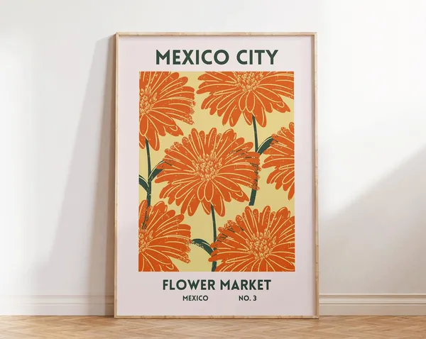 Flower Market, Mexico City Mexico Art Print