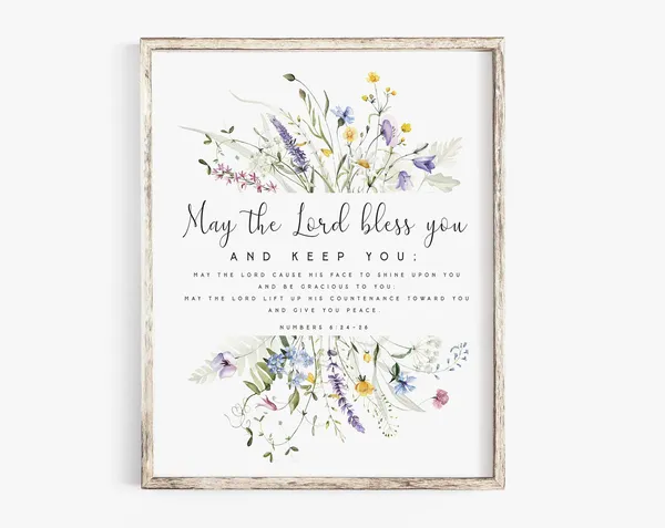 May The Lord Bless You And Keep You, Numbers 6:24-26 Art Print