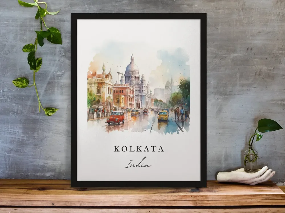 Kolkata Traditional Travel Art India Poster - Image 2