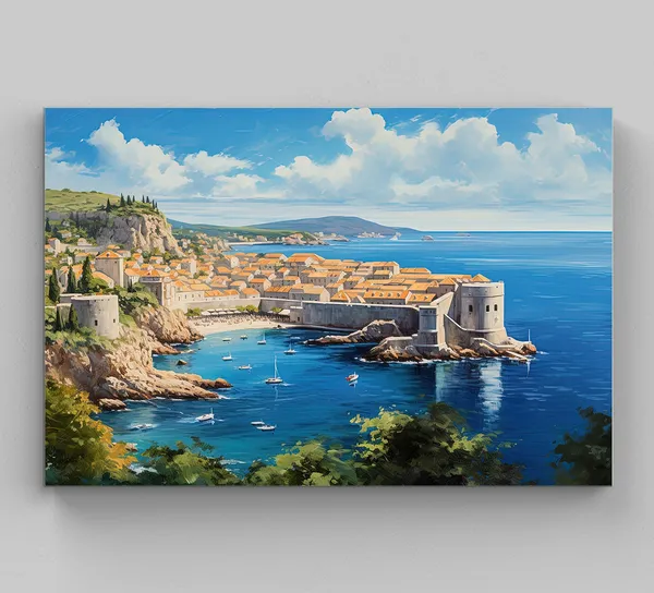 Dubrovnik Travel Art Print, Croatia Wall Decor