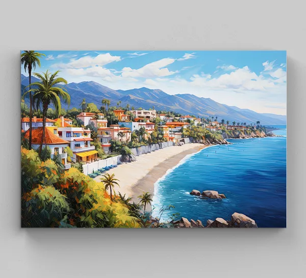 Puerto Vallarta Travel Poster, Mexico Art Print