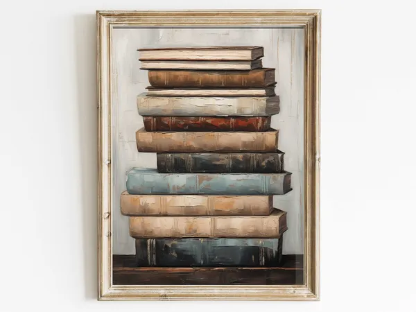 Books Wall Art Vintage Book Decor Art Print