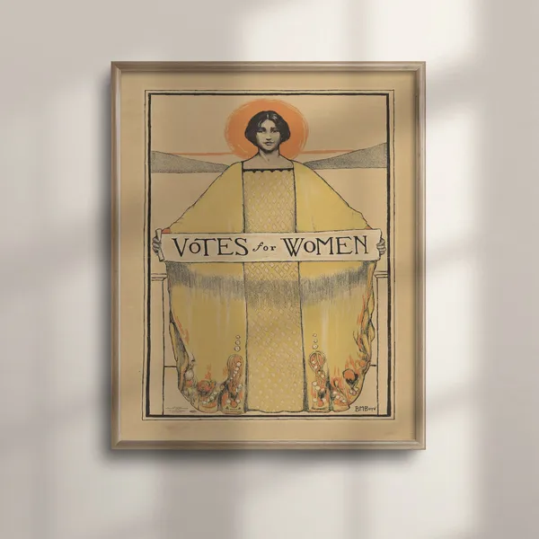 Votes For Women Vintage Style Poster, Feminist Art