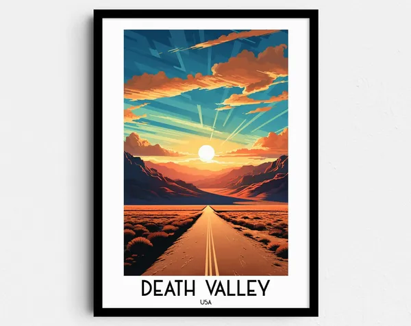 Death Valley Travel Poster, California Wall Art