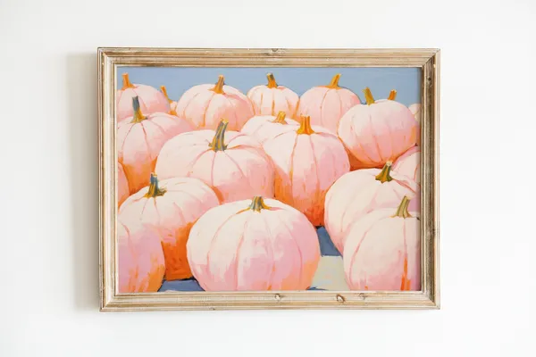 Girly Fall Pumpkin Decor Aesthetic Art Print