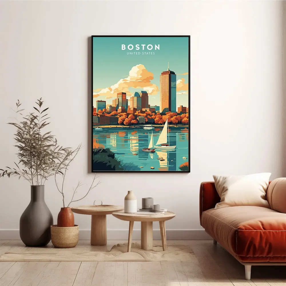 Boston Home Decor Travel Poster - Image 3