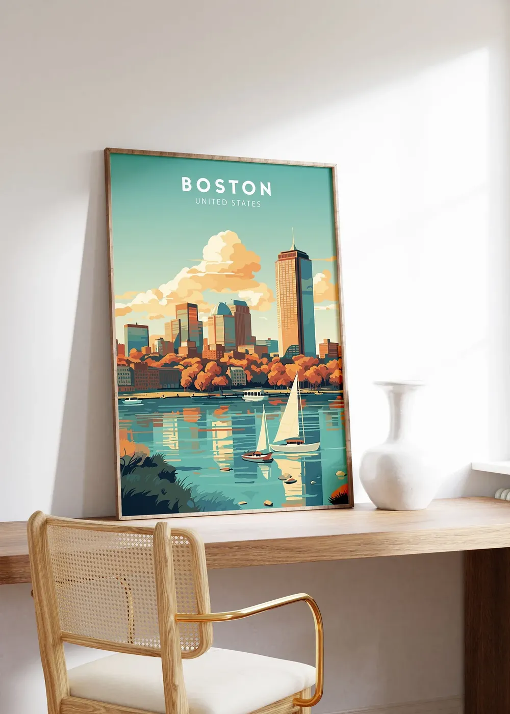 Boston Home Decor Travel Poster - Image 2