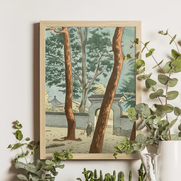 Famous Temples of Kyoto, Ukiyo-e Travel Poster