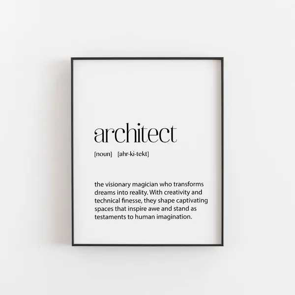 Architect Art Definition Print, Architecture Decor