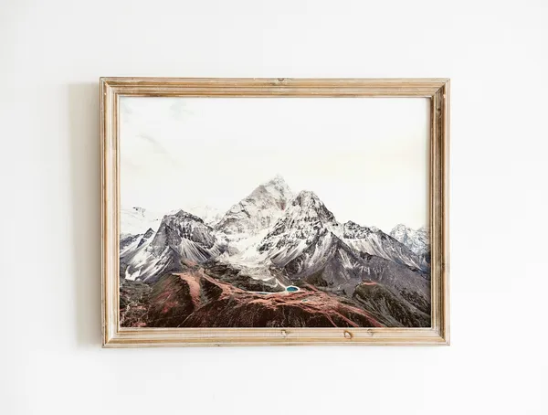 Top of the Mountains Mountain Landscape Art Print