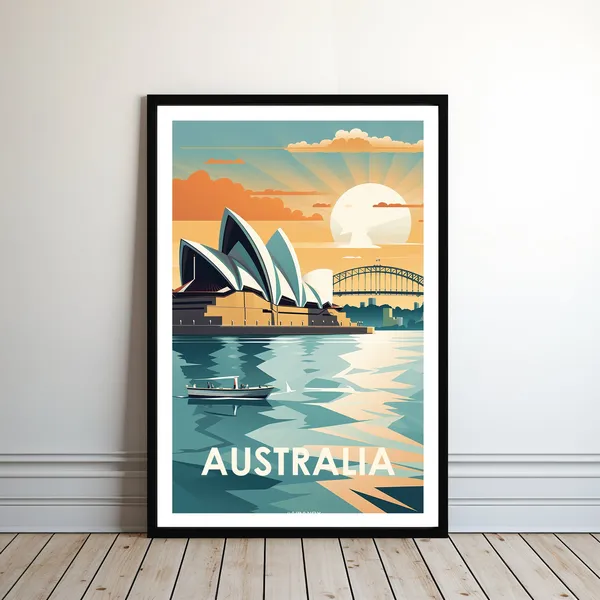 Australia Travel Poster, Australian Wall Art Print