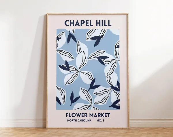 Chapel Hill Flower Market Art Print, North Carolina
