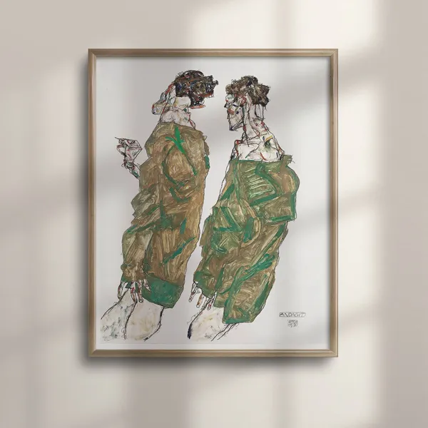 Egon Schiele Devotion 1913 Expressionism Art Print