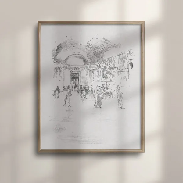 Vintage Architecture Line Art Art Print
