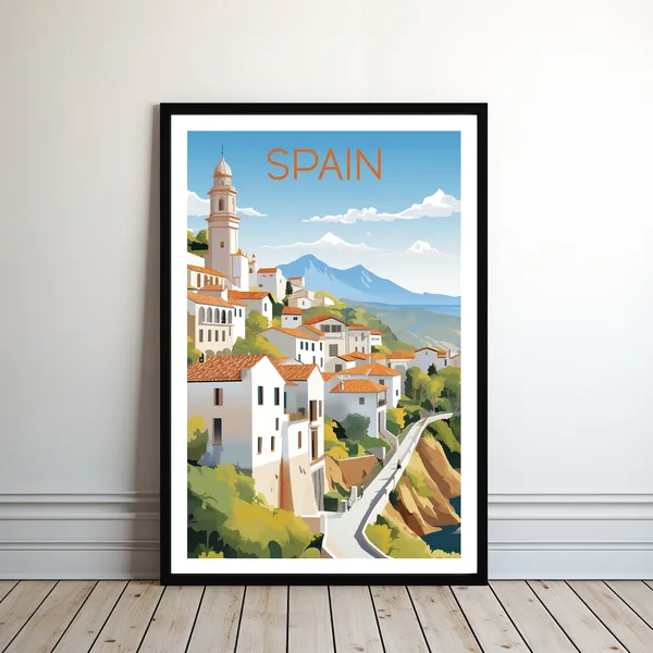 Spain Travel Poster, Country Art Print
