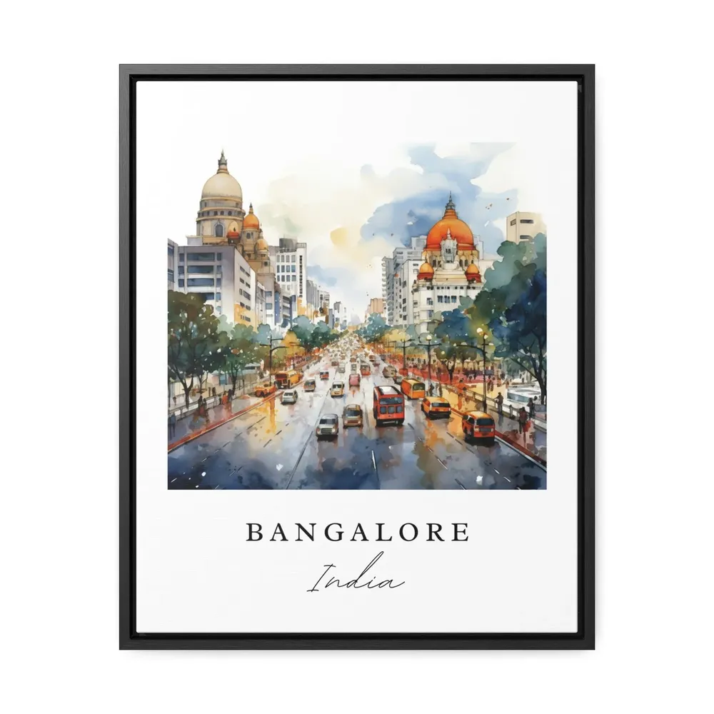 Bangalore India Travel Poster, Custom Text Art Print - Image 2