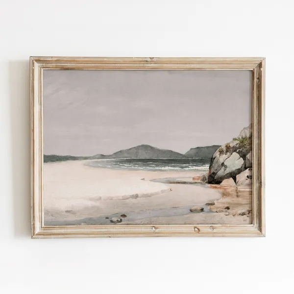 Brazilian Beachscape Vintage Ocean Coast Art Print