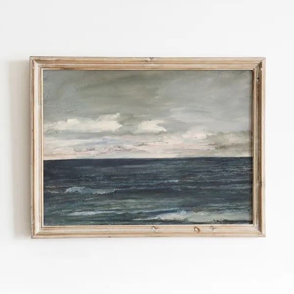 Jersey Coast Vintage Coastal Seascape Art Print