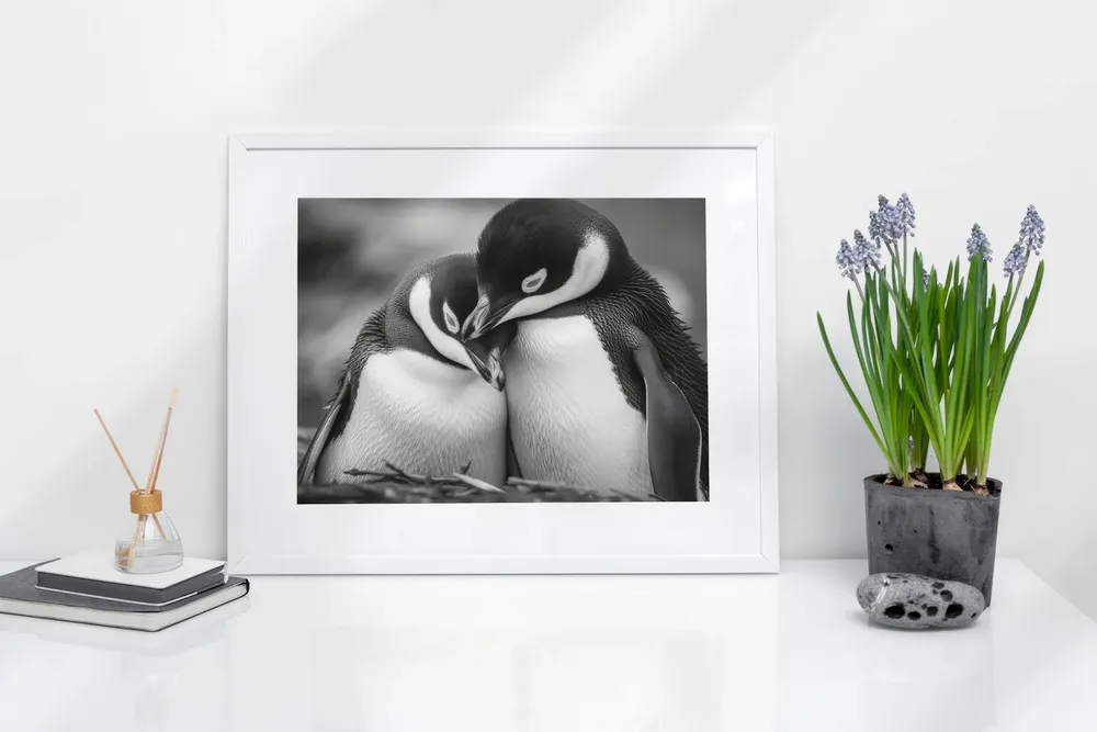 Penguin Couple Retro Travel Poster - Image 2