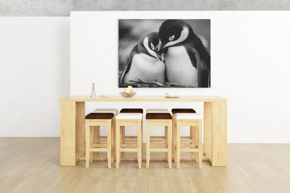Penguin Couple Retro Travel Poster - Image 3