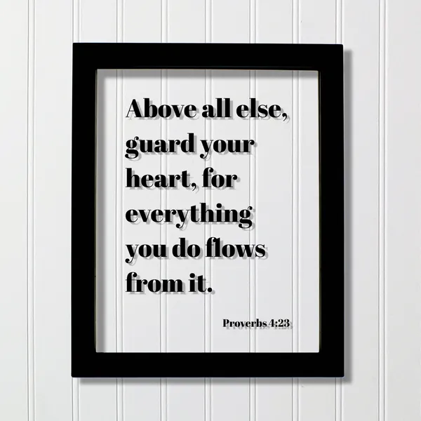 Proverbs 4:23 Guard Your Heart Scripture Art Print