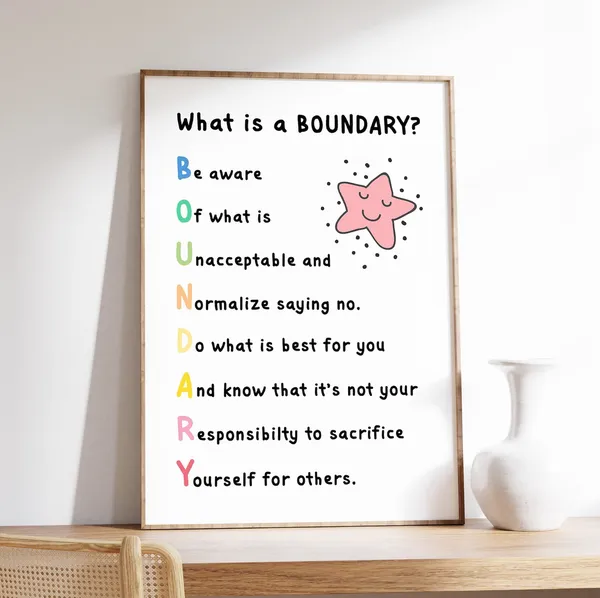 Boundaries Mental Health Therapy Art Print