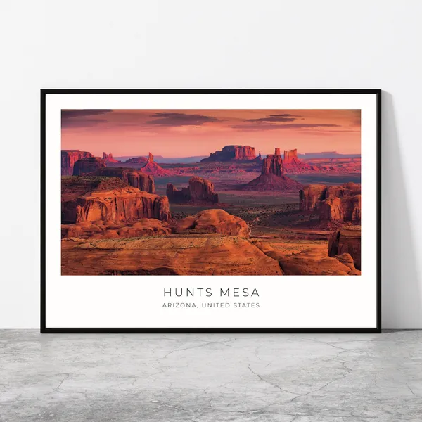 Hunts Mesa, Monument Valley Arizona Travel Poster
