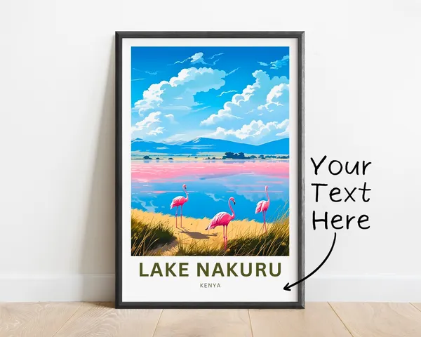 Personalized Lake Nakuru Travel Poster, Kenya