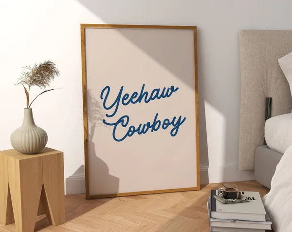 Yeehaw Cowboy - Vintage Travel Poster