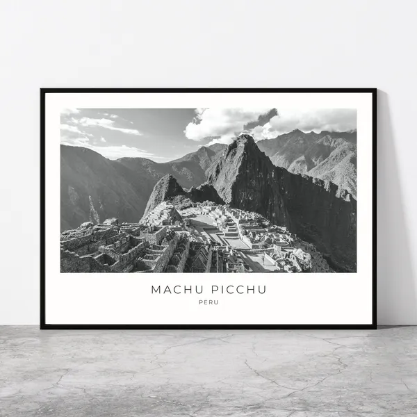 Machu Picchu Travel Poster, Peruvian Wall Decor