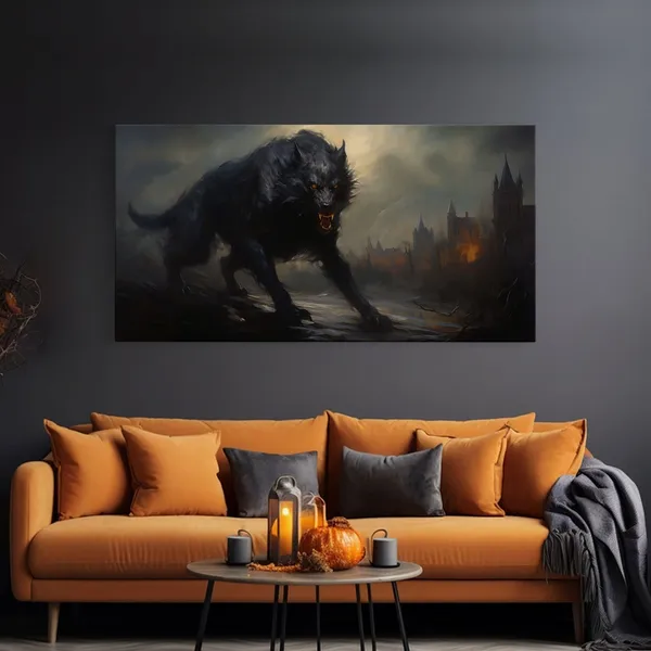 Werewolf Halloween Victorian Dark Academia Art Print