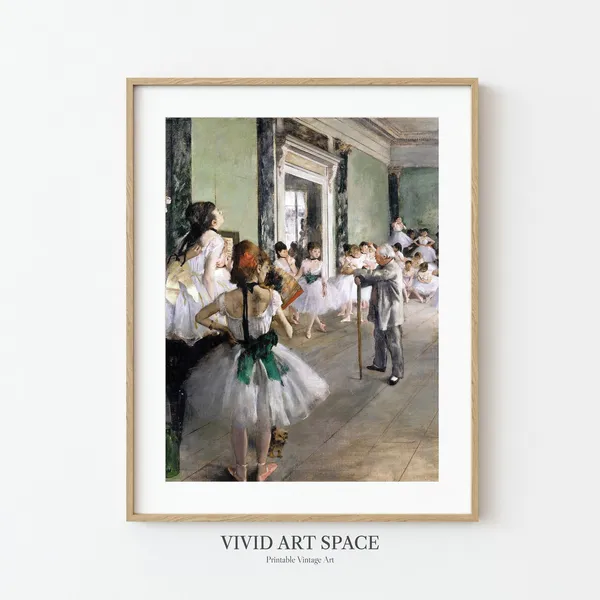 Edgar Degas Ballet Dance Class Impressionist Art Print