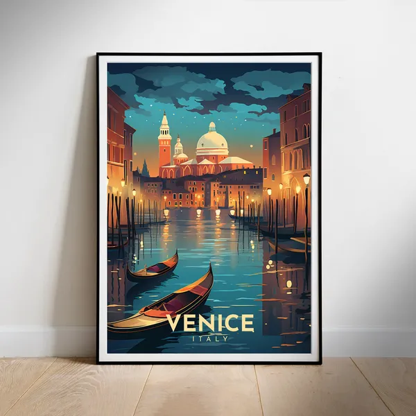 Venice Italy Travel Poster, Europe Home Decor