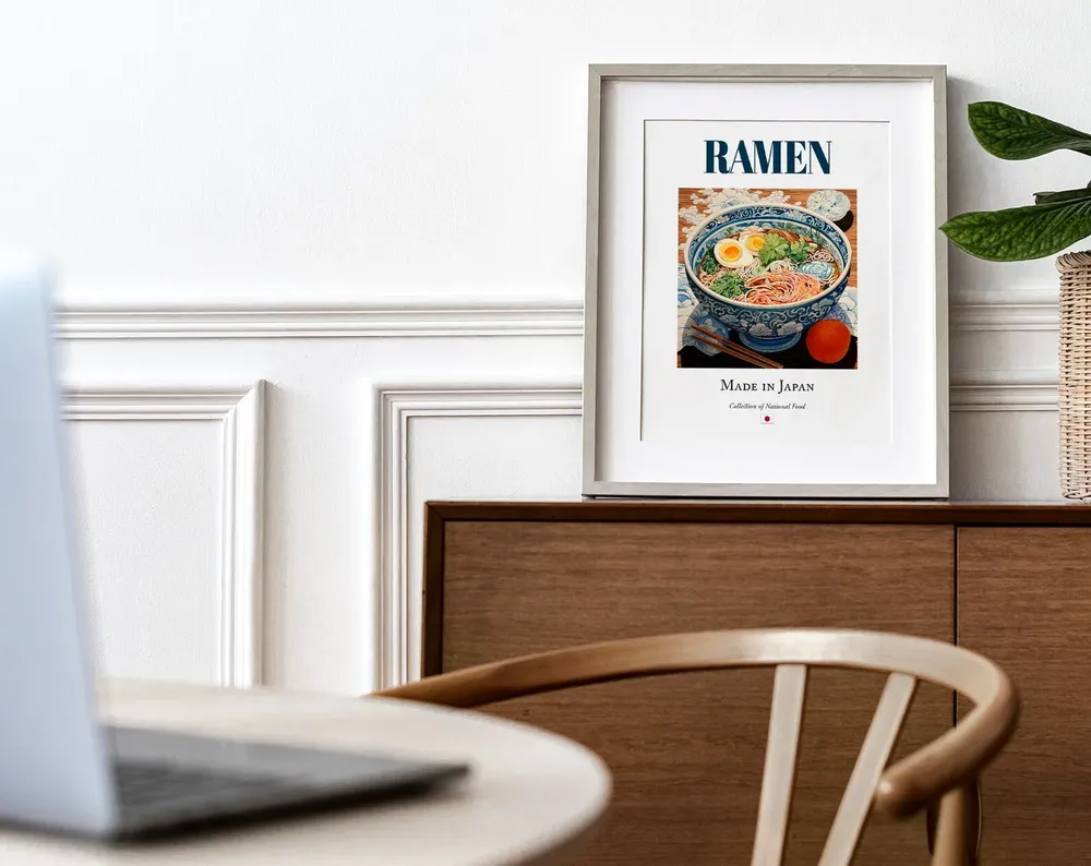 Ramen Folk Tile Plate, Japanese Food Art Print - Image 4