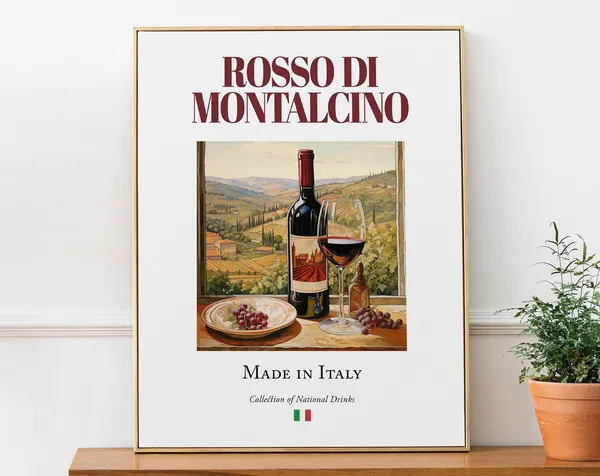 Rosso Di Montalcino on Maiolica Tile, Poster Print
