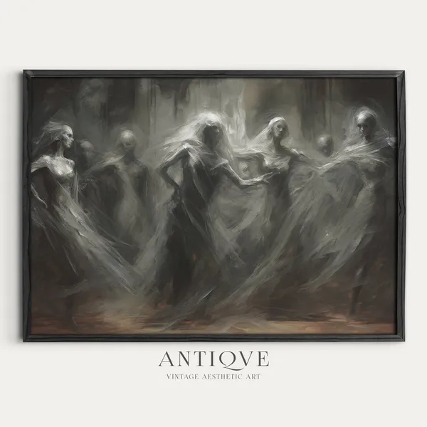 Ghost Ball Dance Of The Dead Halloween Art Print