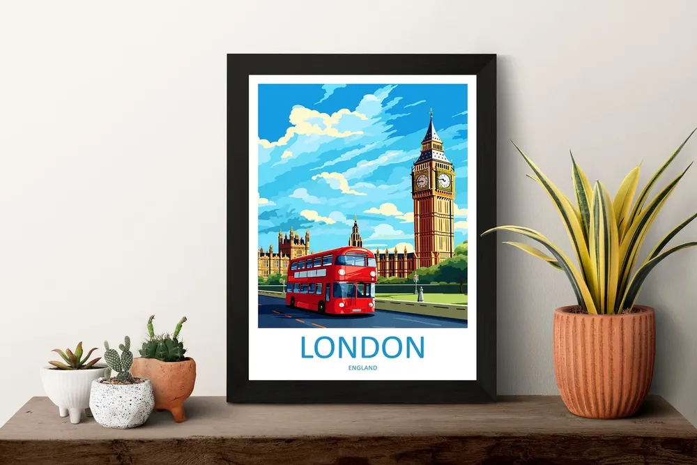 London Travel Poster, Europe Wall Decor - Image 3
