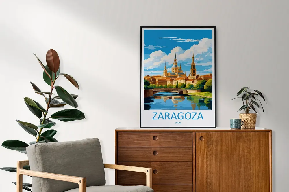 Zaragoza Travel Poster, Spain Wall Art - Image 2