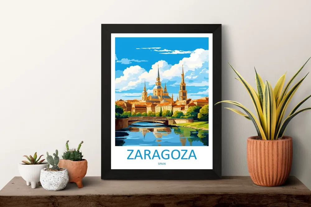 Zaragoza Travel Poster, Spain Wall Art - Image 3