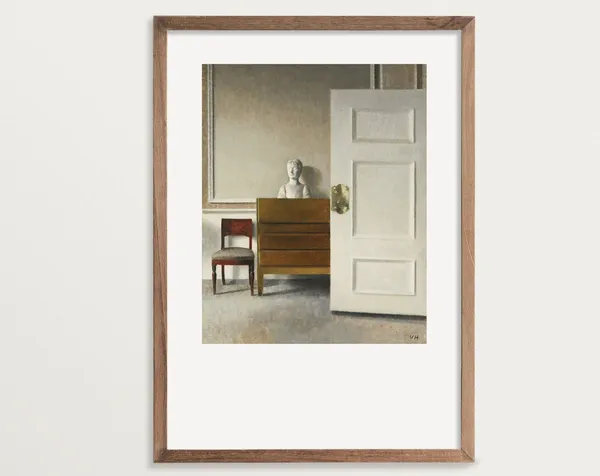 Vilhelm Hammershoi Moody Wall Art Print, Light Academia