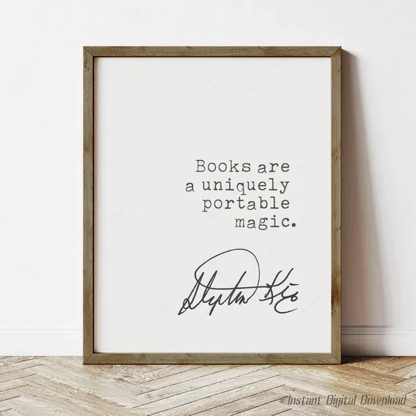 Stephen King Quote for Book Lovers, Art Print