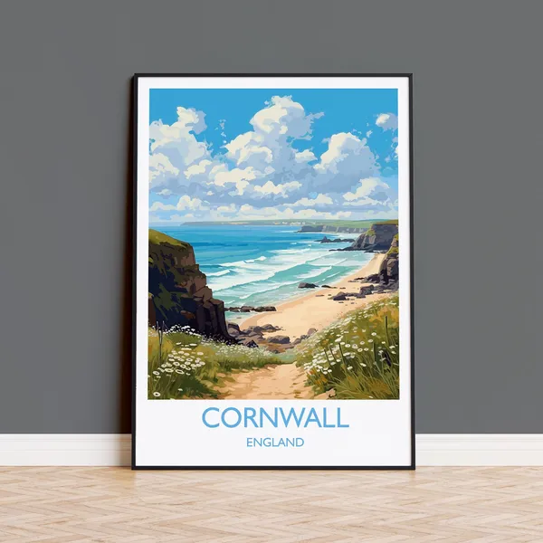 Cornwall England Travel Poster