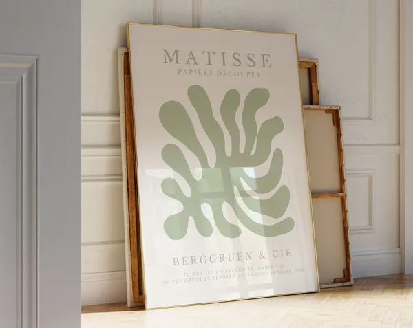 Matisse-Inspired Minimalist Poster, Neutral Gallery Print