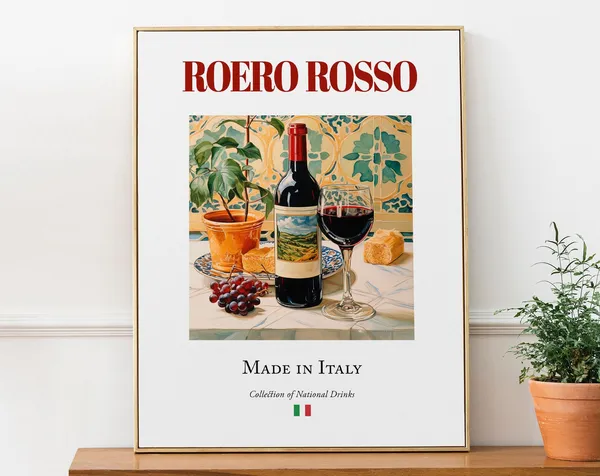 Roero Rosso On Maiolica Tile, Kitchen Bar Art Print