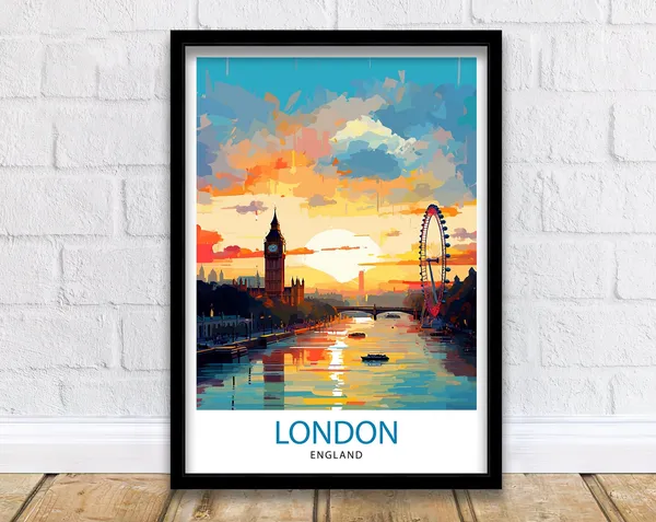 London Travel Poster, London Home Decor
