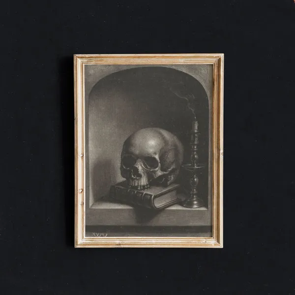 Vintage Skull Gothic Halloween Wall Art Print