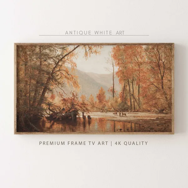 Autumn Fall Landscape Vintage Art Print